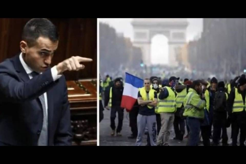 Di Maio, "Gilet gialli non mollate": scontro Italia-Francia