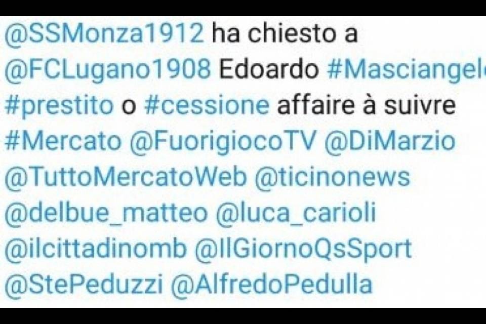 Il Monza sulle tracce di Masciangelo