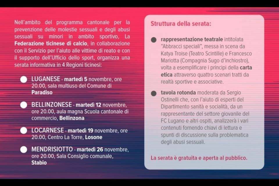 Serate informative sugli abusi nello sport: altre tre date