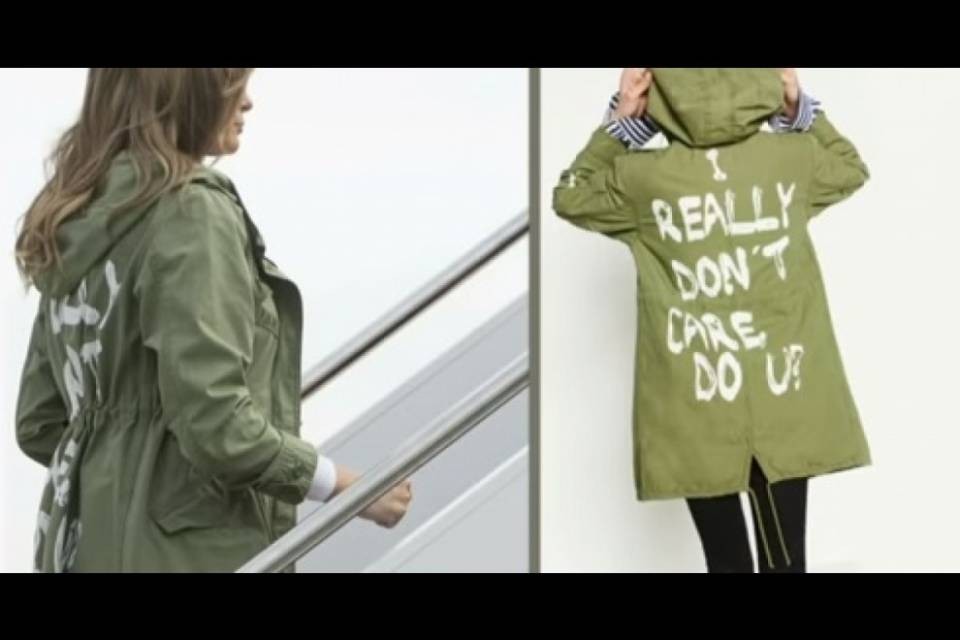 È polemica sulla giacca di Melania
