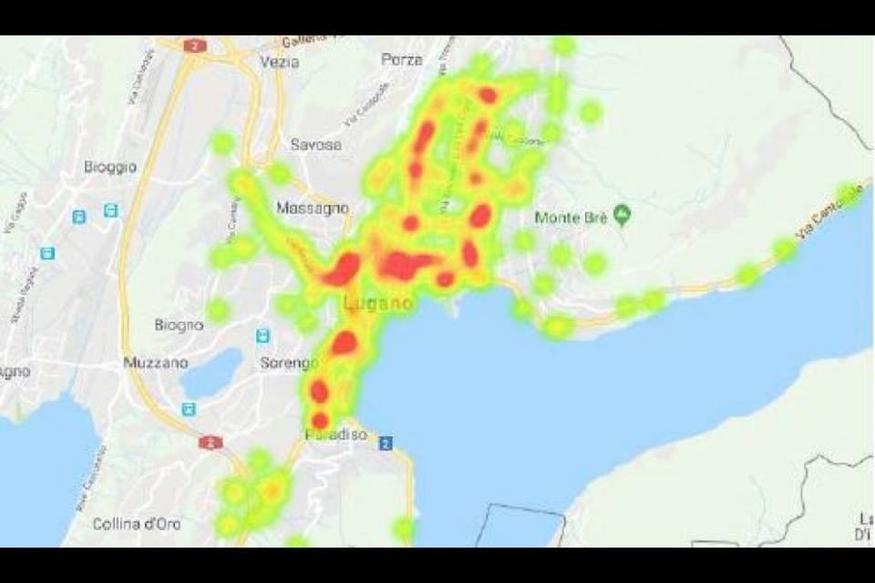 Lugano, ecco dove si rischiano più incidenti in moto