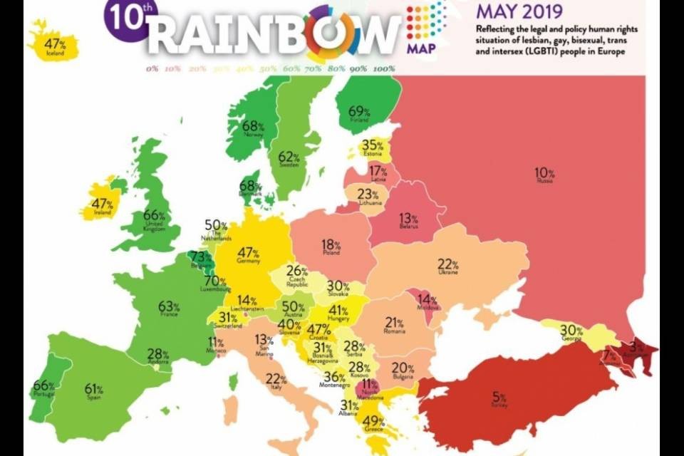 La Svizzera è 27esima in Europa per i diritti LGBTI