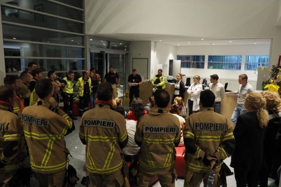 Simulazione di incendio a Sementina