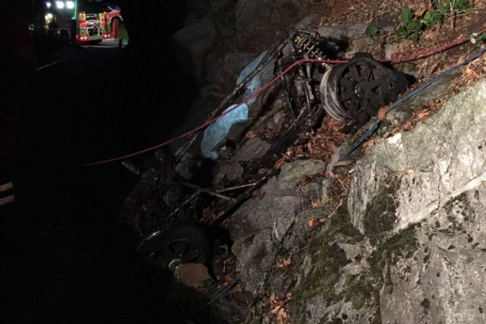 Bodio: quad finisce in un dirupo e prende fuoco