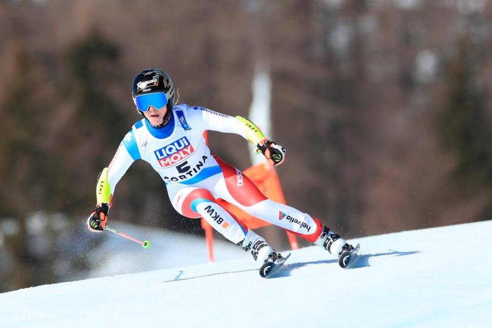 Lara Gut-Behrami agli scorsi Mondiali di Cortina. Immagine Shutterstock