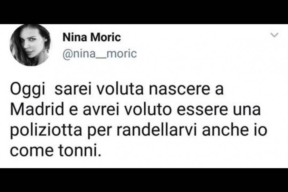 Nina Moric shock: "Avrei preso a manganellate i catalani"
