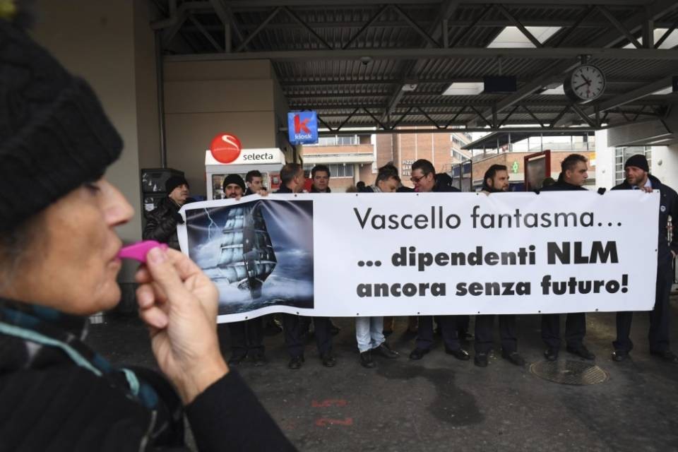 Marinai in protesta alla Stabio-Arcisate
