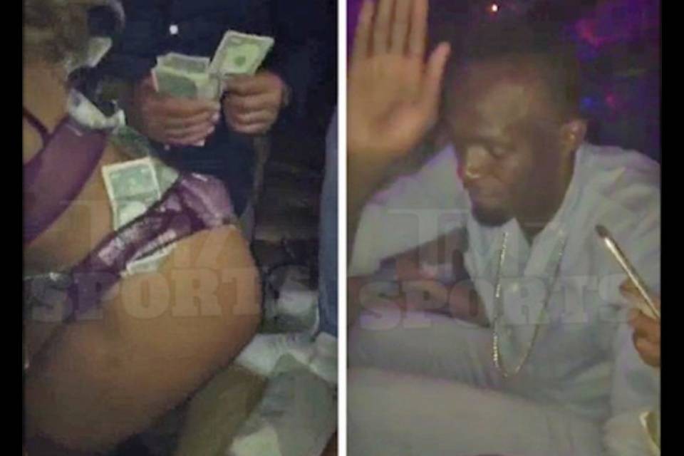 Usain Bolt e la spogliarellista