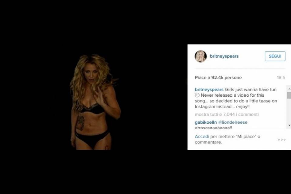 Ballo social in lingerie per Britney