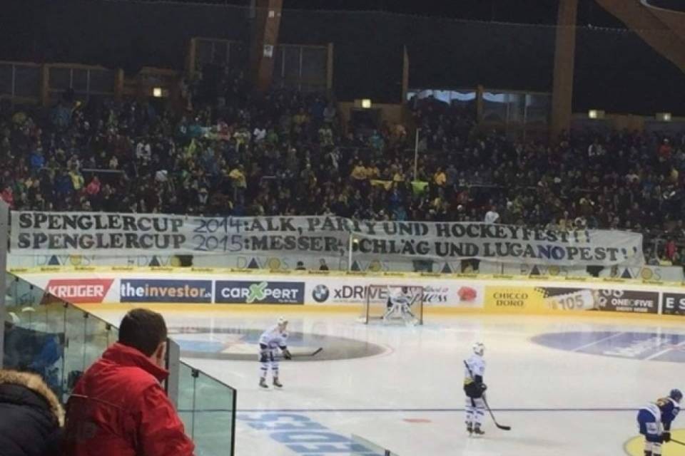 Davos: spunta uno striscione contro il Lugano