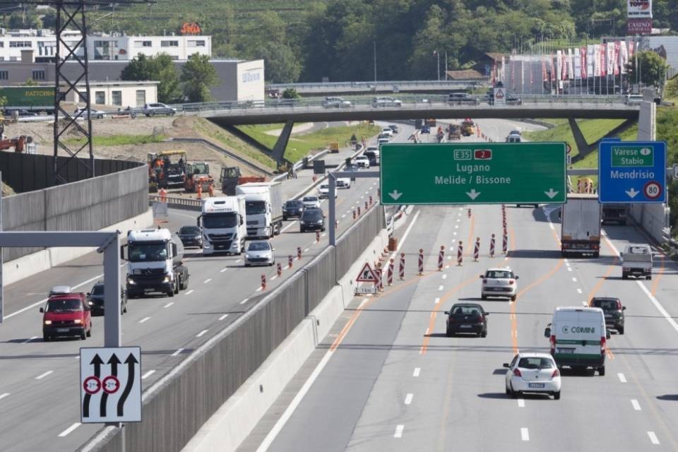 Chiusura notturna dell’uscita autostradale di Mendrisio