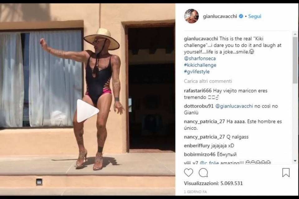 Gianluca Vacchi, il balletto con i tacchi fa il boom di visualizzazioni