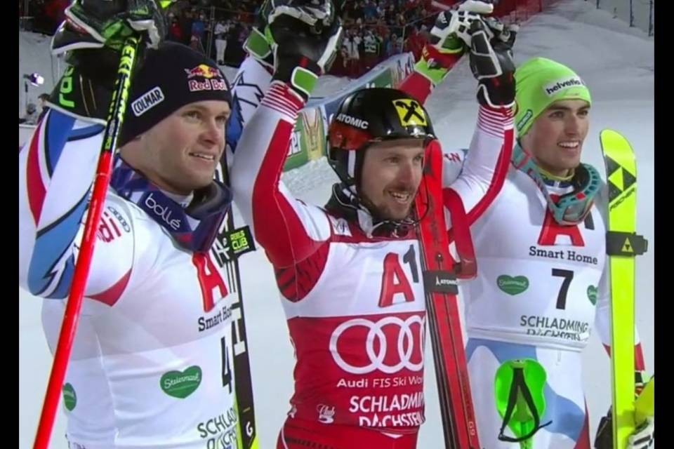 Slalom di Schladming, Yule sul podio: vittoria di Hirscher