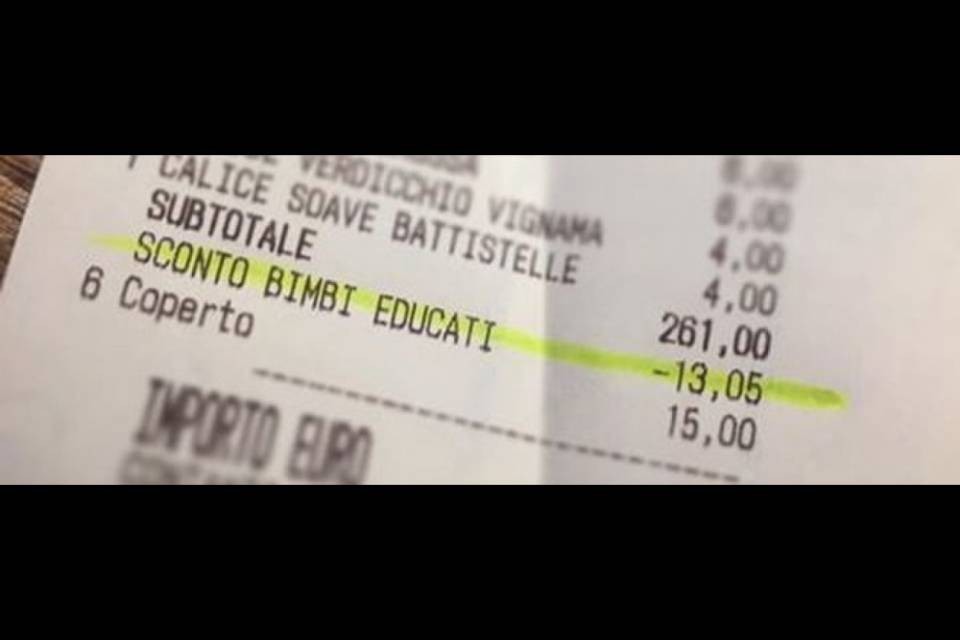 Ecco lo "sconto bimbi educati"