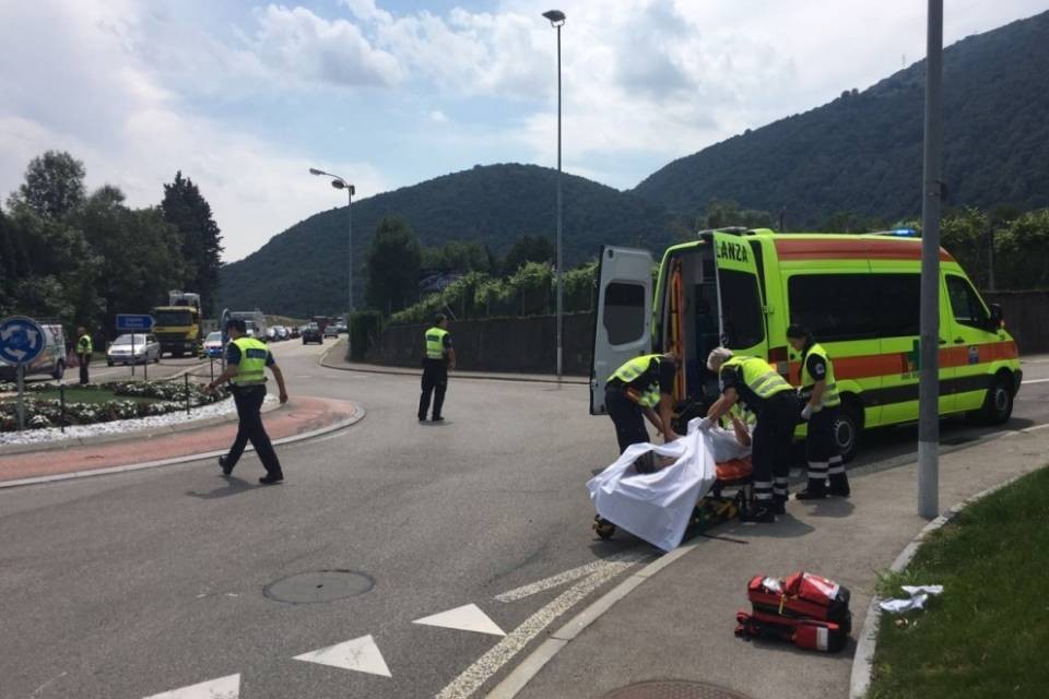Pedone investito a Mezzovico