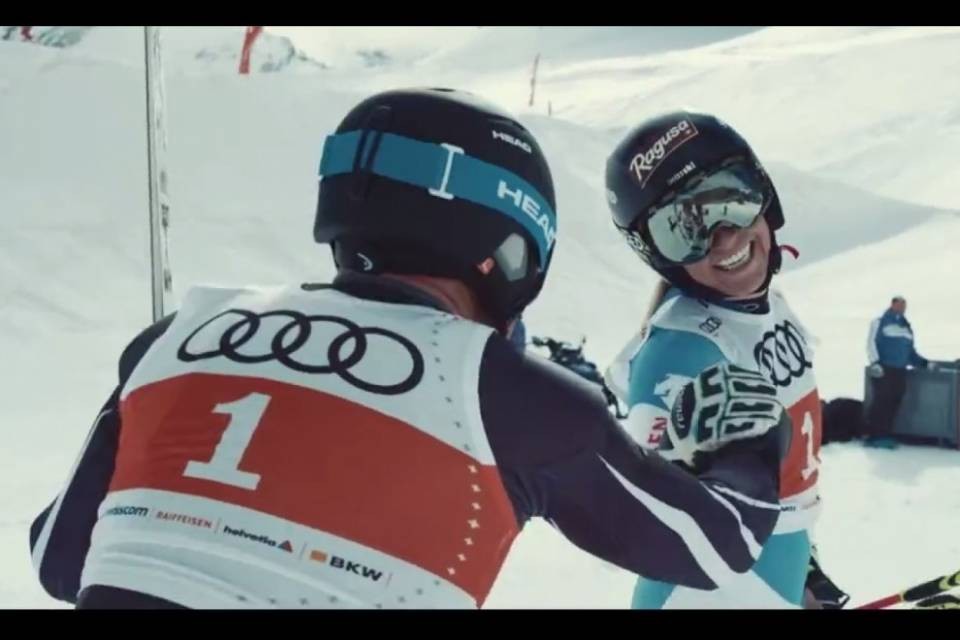 Lara contro Didier, stavolta sugli sci!
