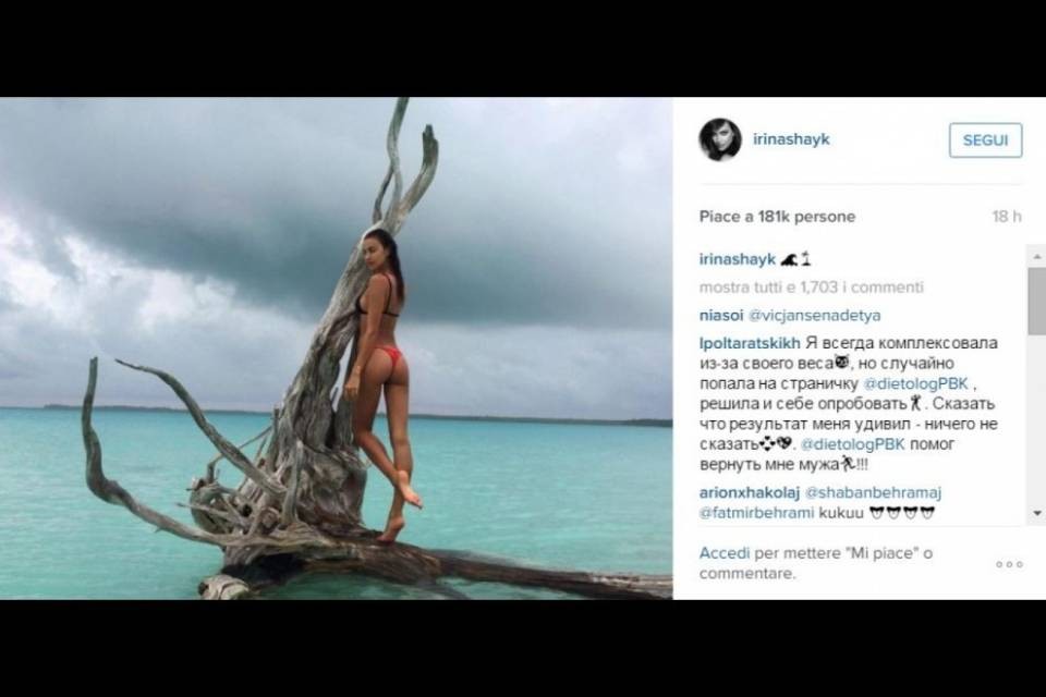 La Shayk stuzzica i fan con lo scatto sexy