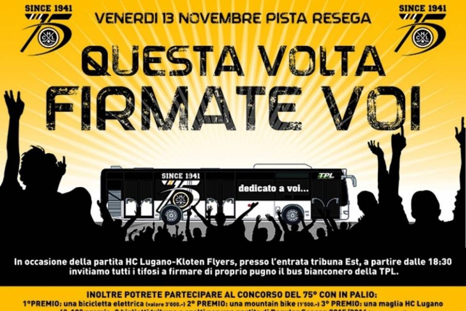 Firma anche tu il bus griffato Hockey Club Lugano