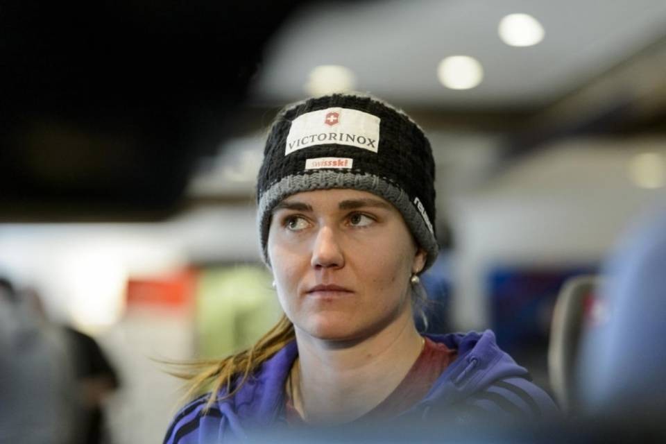 Problema al ginocchio per Fabienne Suter