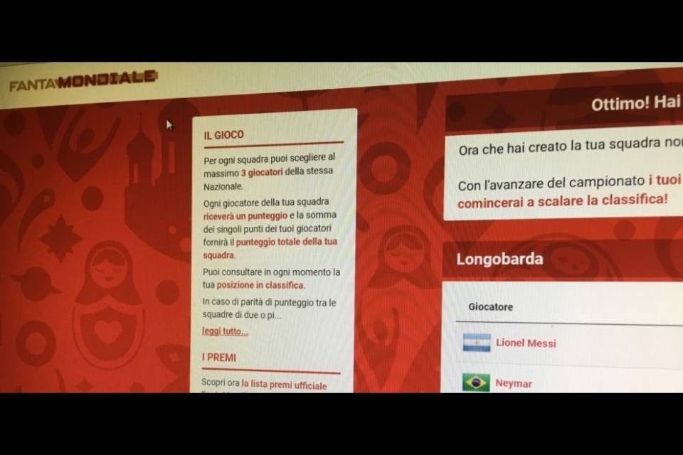 Fantamondiale, che successo! Già 500 iscritti in poche ore