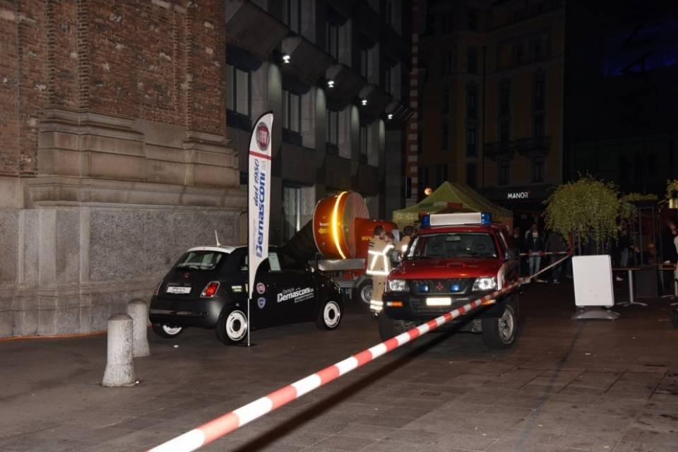 Lugano: fumo in Piazza Dante