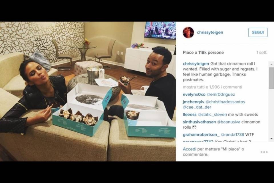 Dieta da modella? Ecco cosa mangia Chrissy Teigen