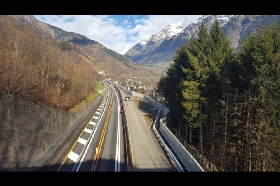 Chiusura notturna dell'A13 a Mesocco