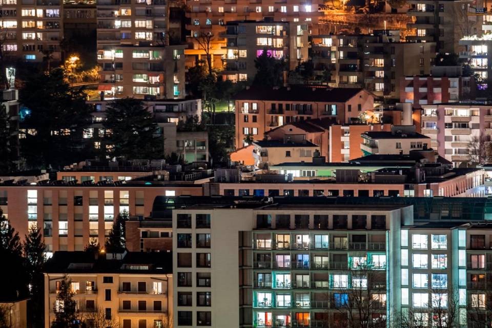 Un’immagine di Lugano scattata l’11 marzo dopo l’annuncio dello Stato di necessità. Foto CdT