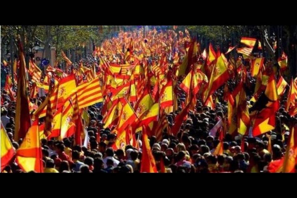 Catalogna, marea unionista a Barcellona