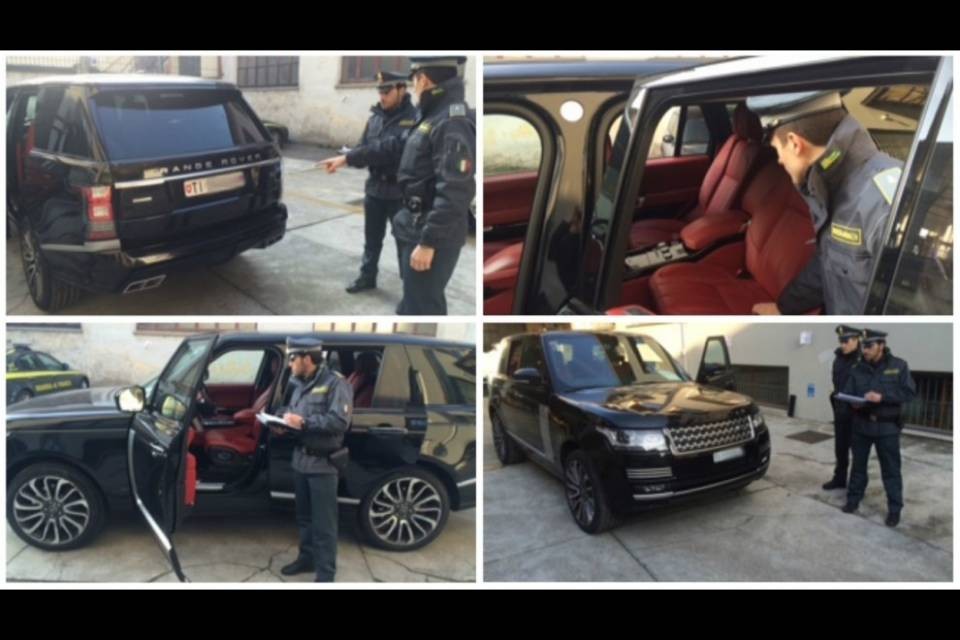 Sequestrata auto di lusso con targhe ticinesi