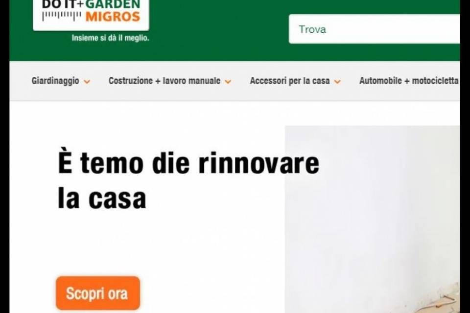 Strafalcione di Migros: "E' temo die rinnovare casa"