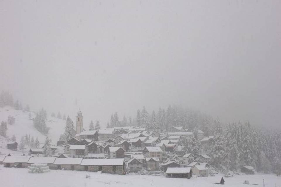 Oltre 20 cm di neve a Bosco Gurin