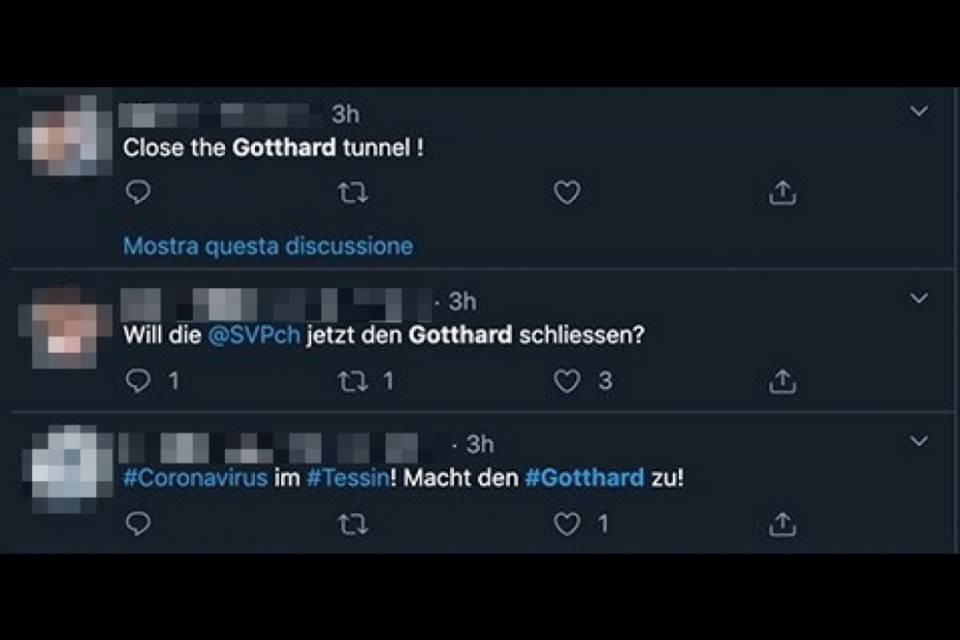 Coronavirus, Twitter: "Chiudete il Gottardo!"