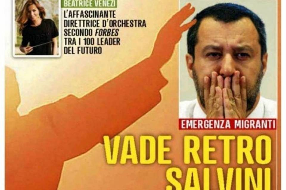 Salvini: "Copertina infame e comunista"