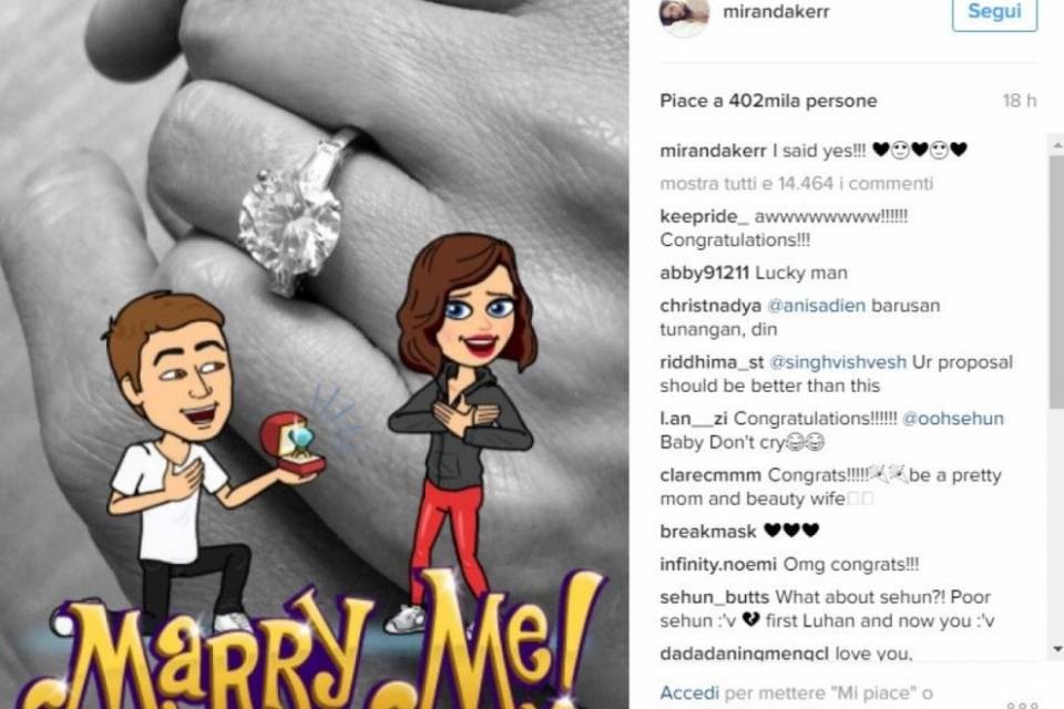Miranda Kerr sposa il fondatore di Snapchat