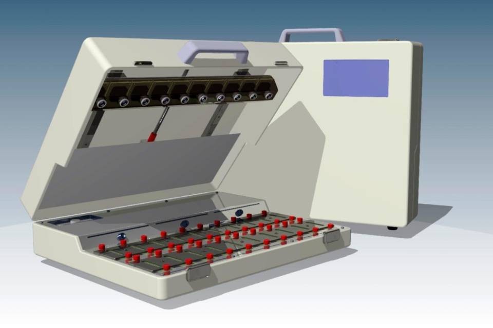 Il dispositivo per l’analisi di più campioni sarà fatto così.