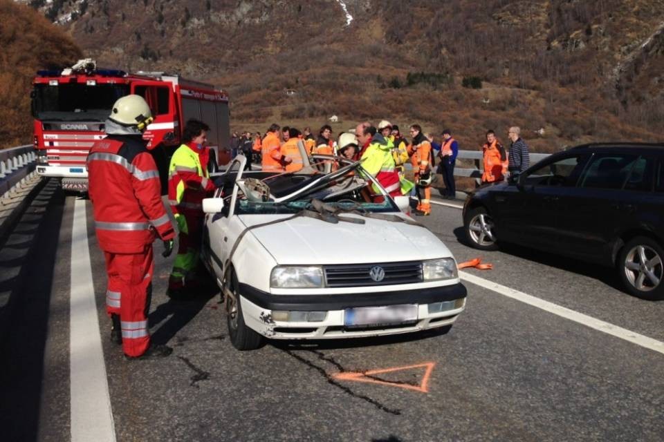 Mesocco, 4 feriti sulla A13