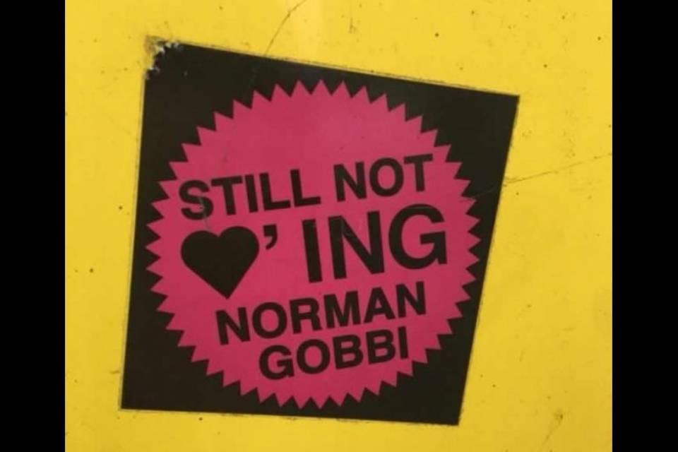 "Still not loving Norman Gobbi"