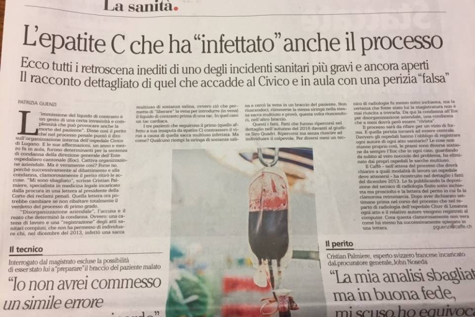 Epatite C al Civico: "Infettato... anche il processo"
