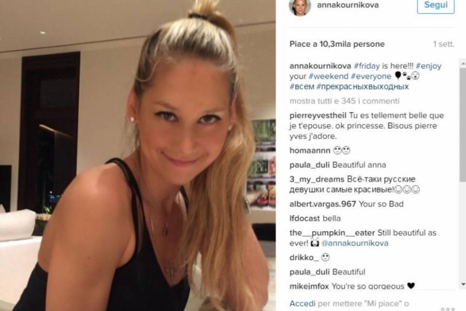 La Kournikova balla per il suo Enrique