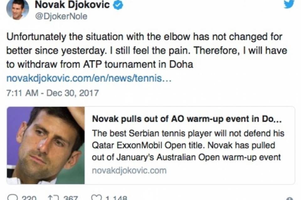 Djokovic ancora fermo ai box