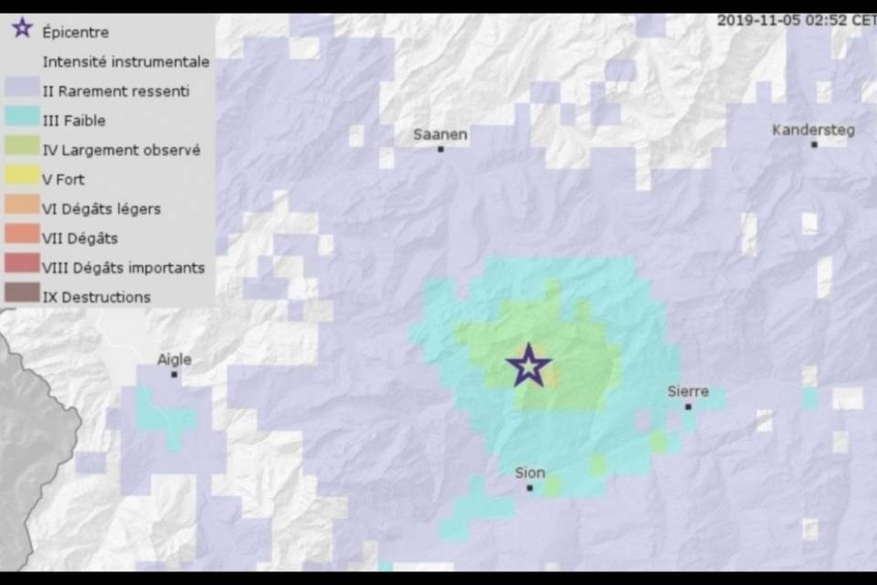 Numerosi piccoli terremoti in Vallese, ma nessun danno