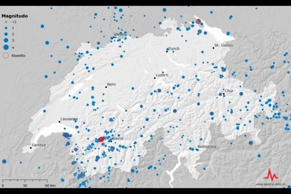 2019: rilevati il doppio dei terremoti in Svizzera