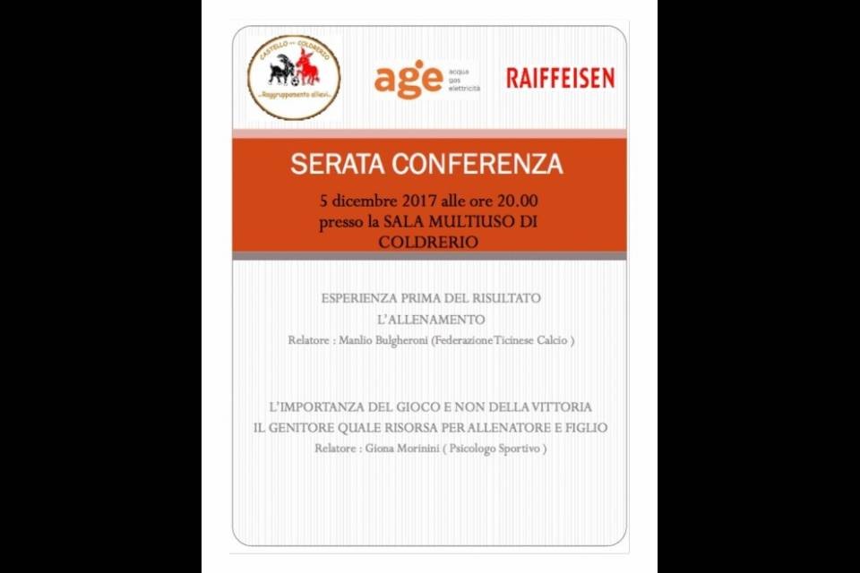 Calcio giovanile, conferenza a Coldrerio