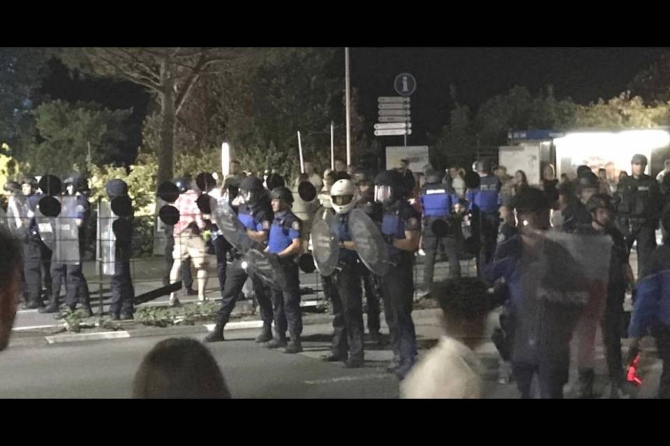Scontri con la Polizia a Montreux