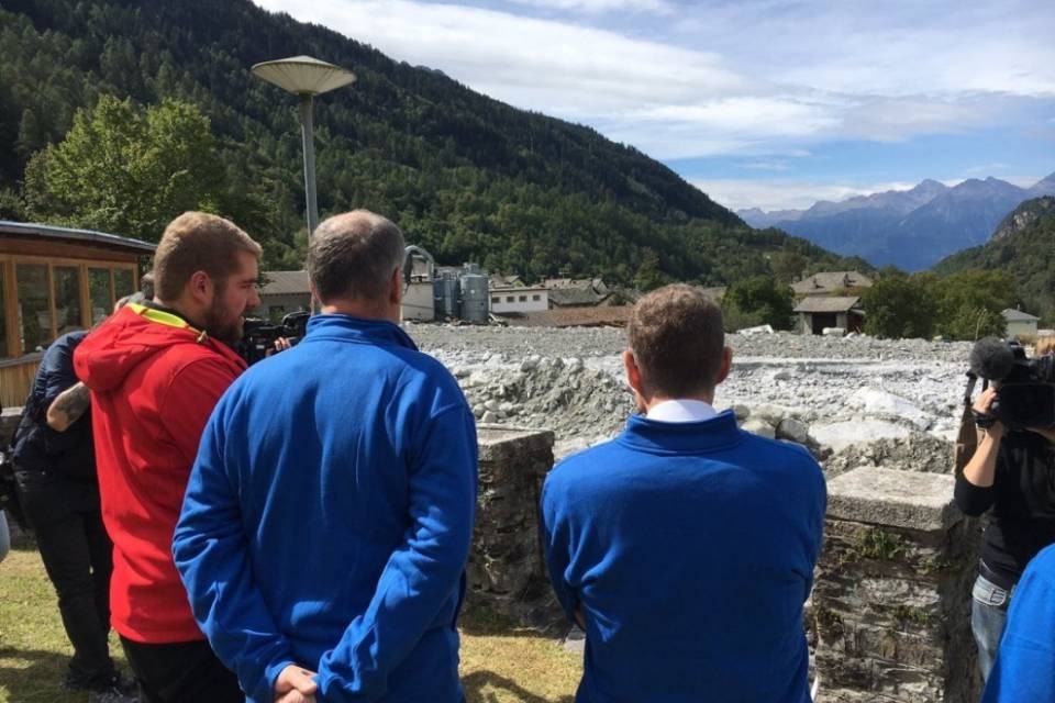 Guy Parmelin in Bregaglia. C'è ancora rischio di colate