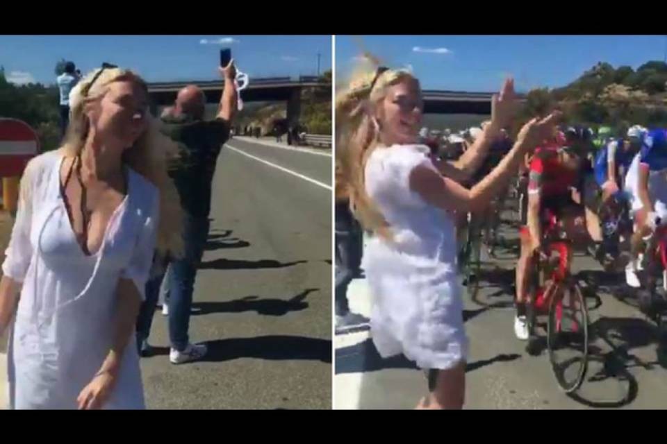 Modella di Playboy rischia grosso al Giro d'Italia