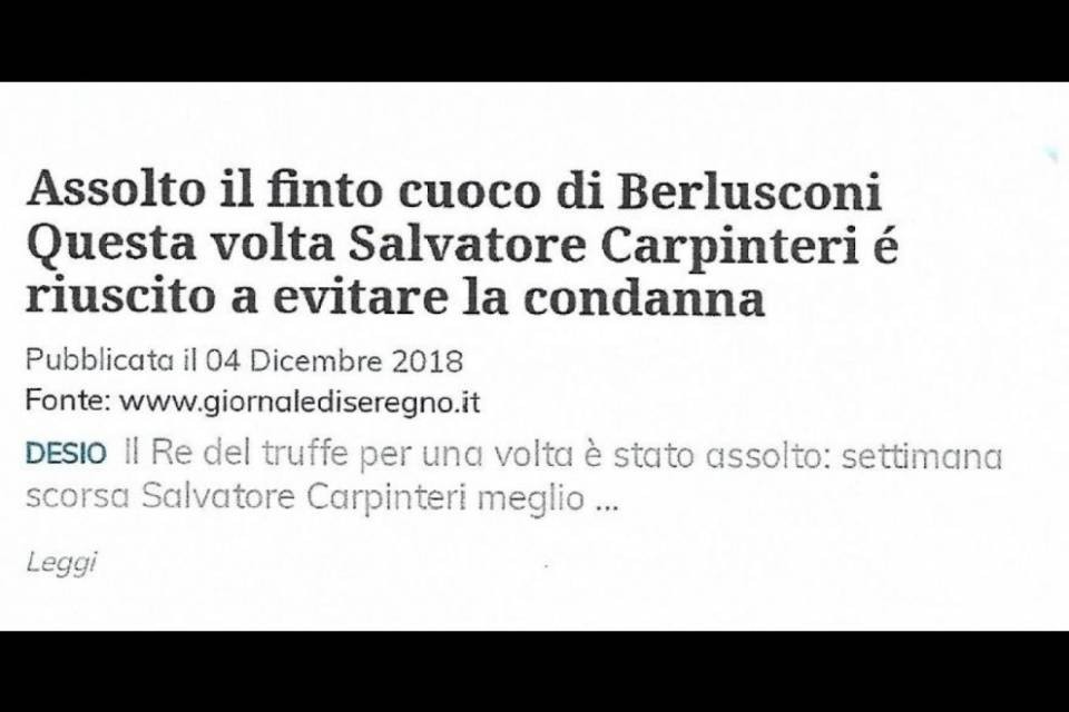 Il 'cuoco di Berlusconi' non ci sta: "Contro di me accuse false"