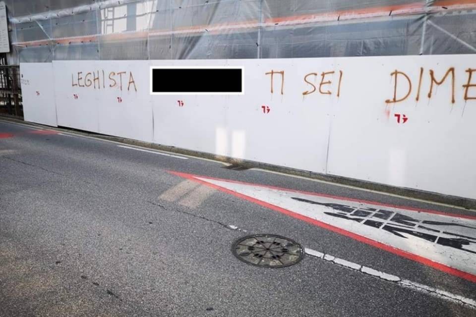 Scritte contro la lega a Riva San Vitale, Robbiani reagisce