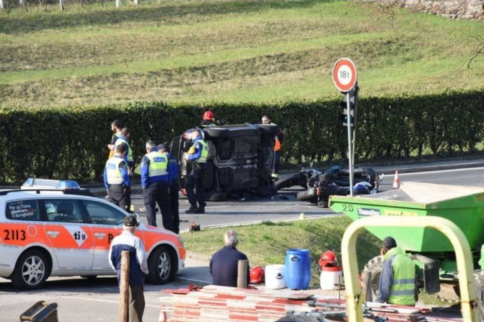 Morto il motociclista tamponato a Riva San Vitale